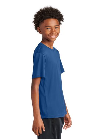 Youth Competitor Moisture Wicking Short Sleeve Crewneck T-Shirt – Royal Blue – Closeout