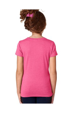 Youth Princess CVC Jersey Short Sleeve Crewneck T-Shirt – Raspberry Pink
