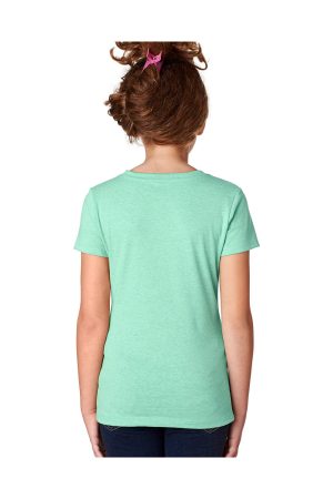 Youth Princess CVC Jersey Short Sleeve Crewneck T-Shirt – Mint Green