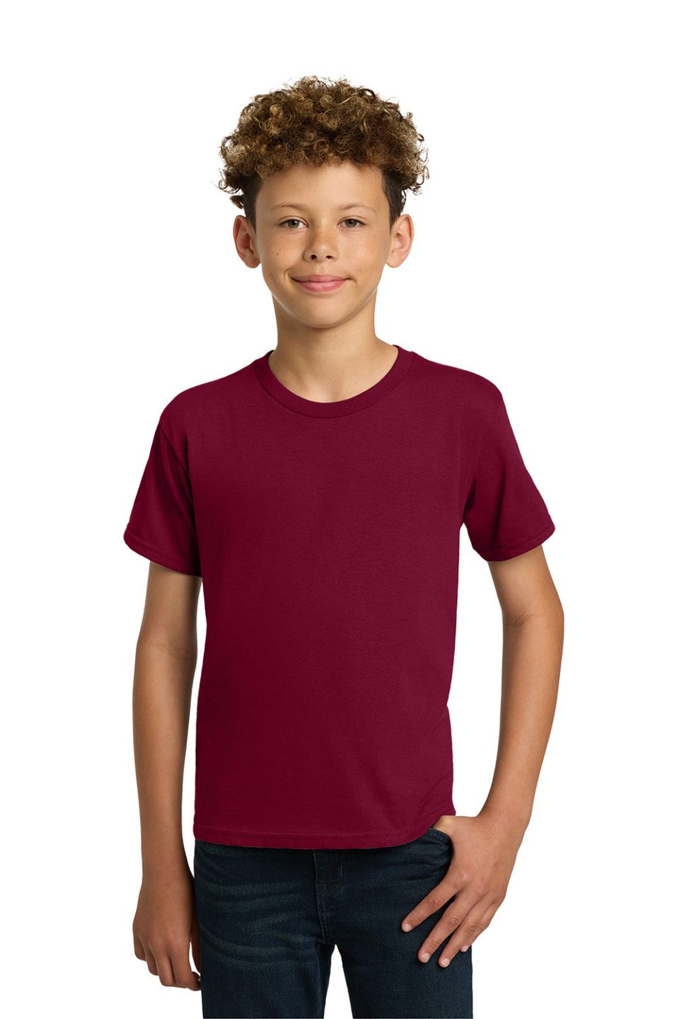 Youth Short Sleeve Crewneck T-Shirt - Garnet Red