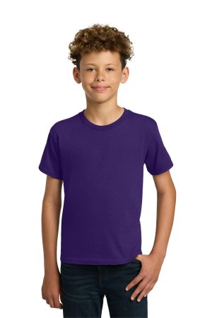 Youth Short Sleeve Crewneck T-Shirt – Purple