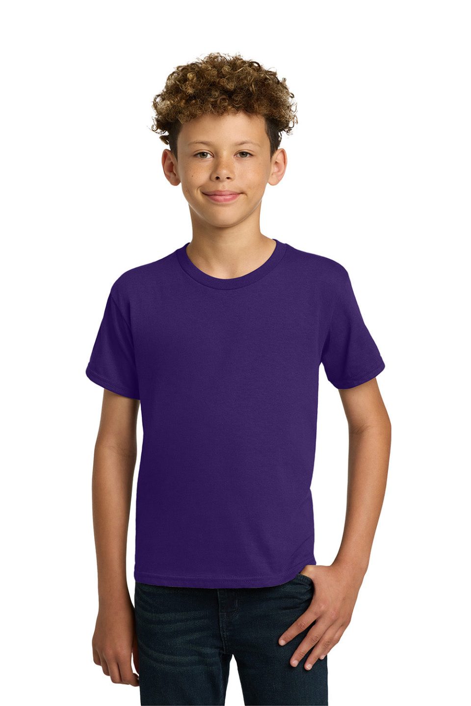 Youth Short Sleeve Crewneck T-Shirt - Purple