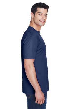UltraClub Mens Cool & Dry Performance Moisture Wicking Short Sleeve Crewneck T-Shirt – Navy Blue