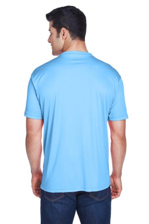 UltraClub Mens Cool & Dry Performance Moisture Wicking Short Sleeve Crewneck T-Shirt – Columbia Blue