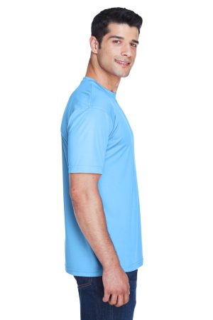 UltraClub Mens Cool & Dry Performance Moisture Wicking Short Sleeve Crewneck T-Shirt – Columbia Blue
