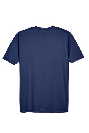 UltraClub Mens Cool & Dry Performance Moisture Wicking Short Sleeve Crewneck T-Shirt – Navy Blue