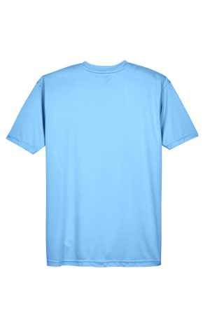 UltraClub Mens Cool & Dry Performance Moisture Wicking Short Sleeve Crewneck T-Shirt – Columbia Blue