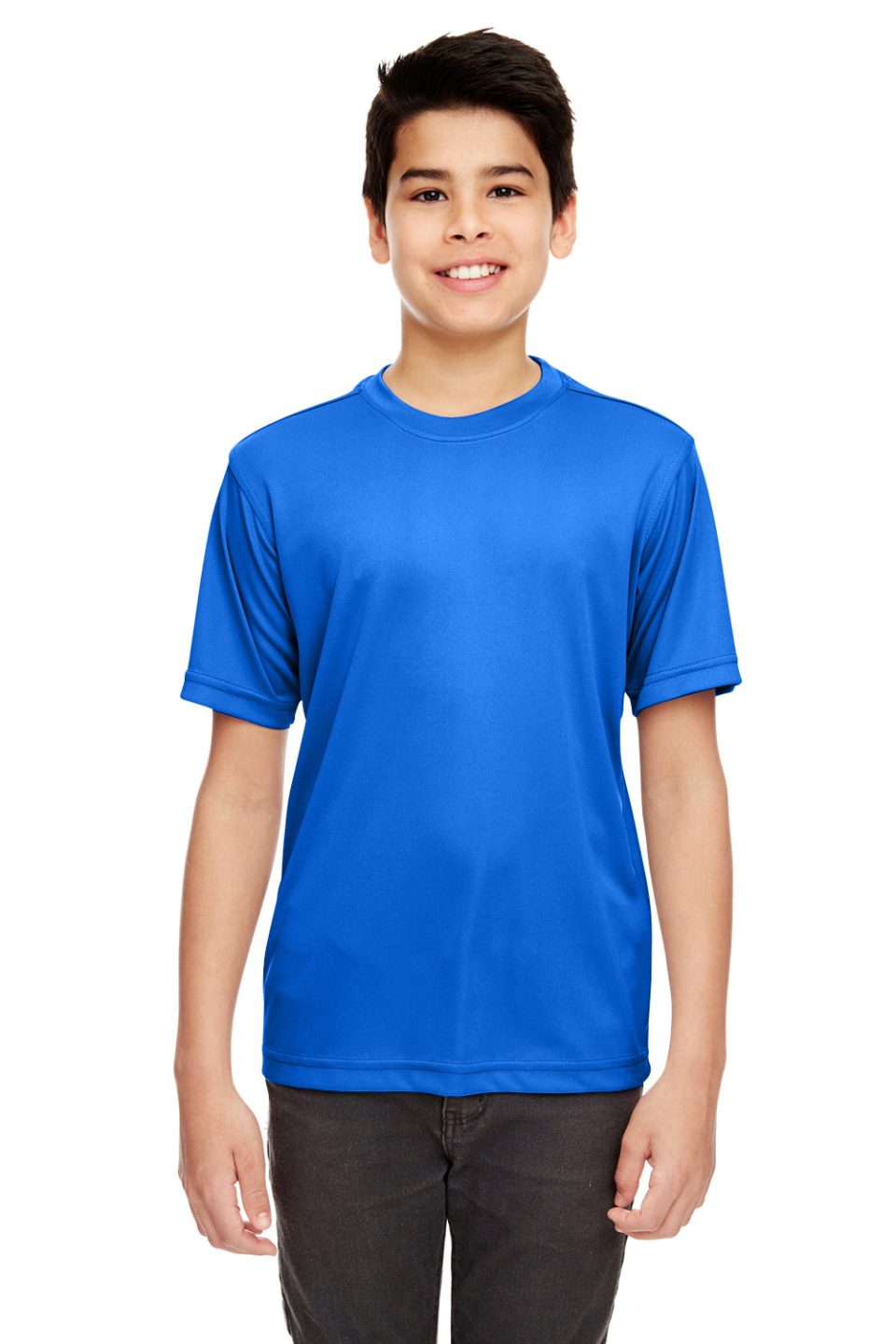 Youth Cool & Dry Performance Moisture Wicking Short Sleeve Crewneck T-Shirt - Royal Blue