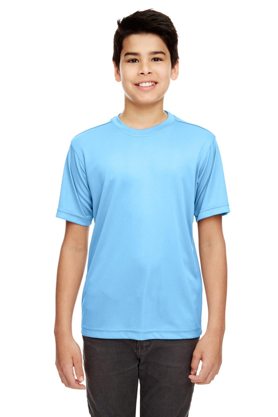 Youth Cool & Dry Performance Moisture Wicking Short Sleeve Crewneck T-Shirt - Columbia Blue
