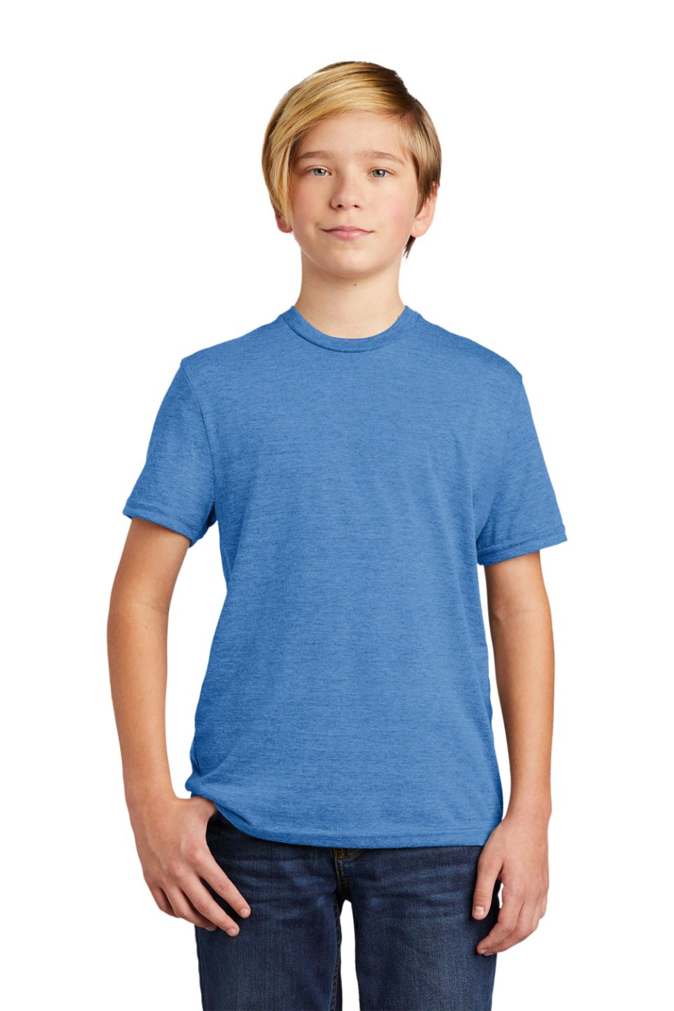 Youth Short Sleeve Crewneck T-Shirt - Azure Blue
