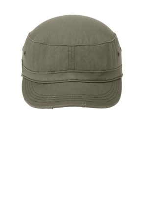 Hats Distressed Adjustable Military Hat – Olive Green