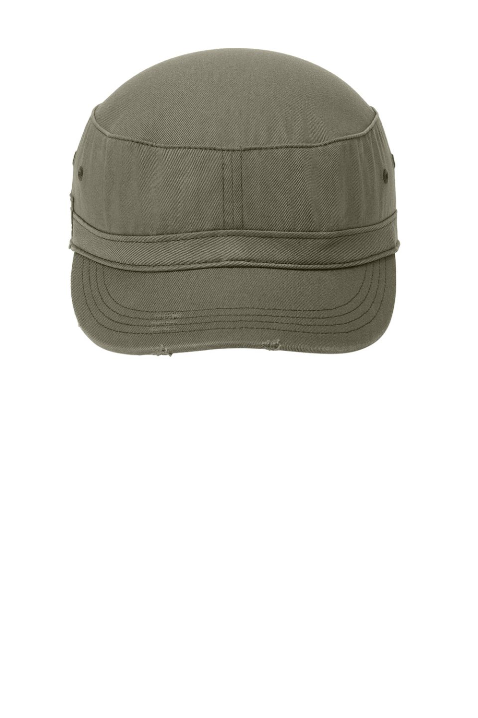 Hats Distressed Adjustable Military Hat - Olive Green