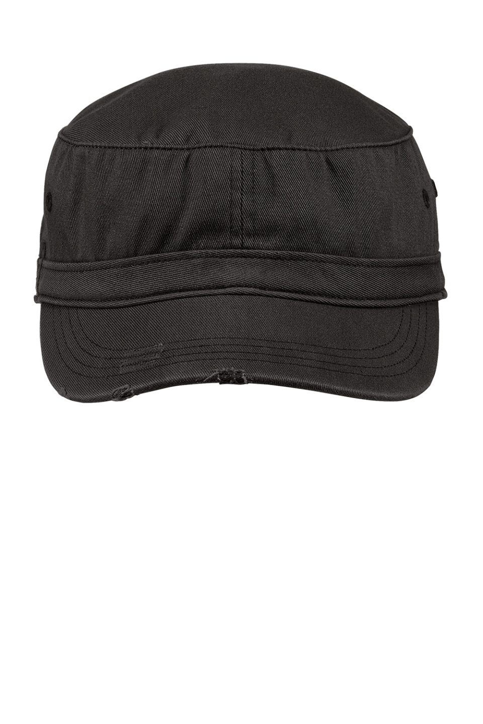 Hats Distressed Adjustable Military Hat - Black