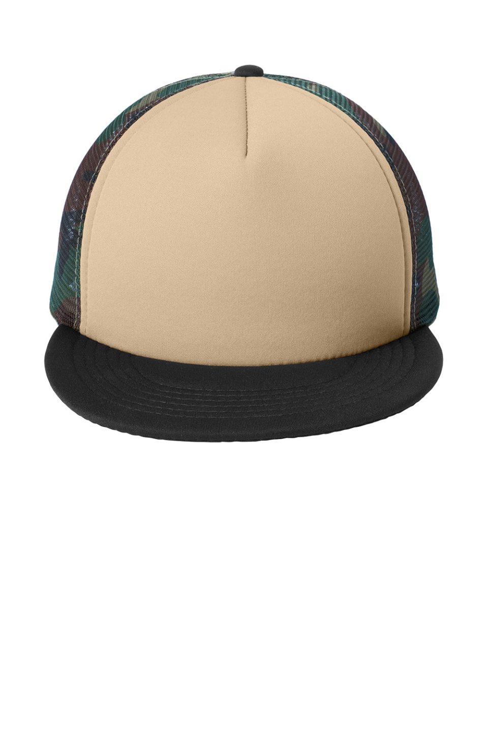 Hats Flat Bill Snapback Trucker Hat - Military Camo