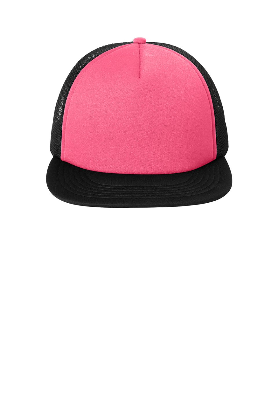 Hats Flat Bill Snapback Trucker Hat - Neon Pink