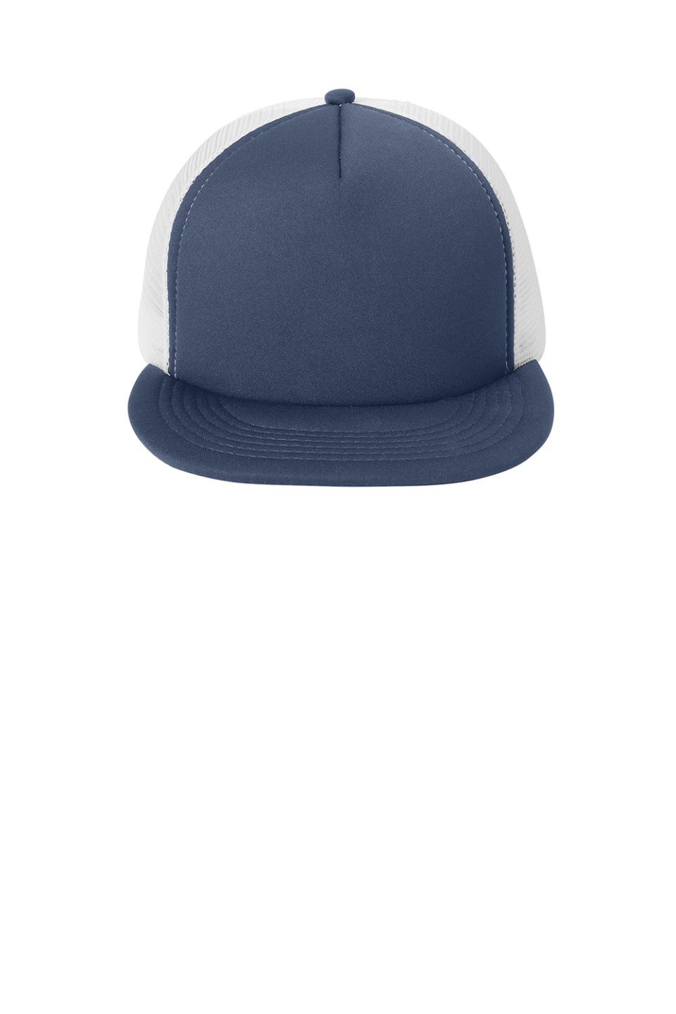 Hats Flat Bill Snapback Trucker Hat - New Navy Blue