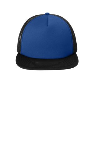 Hats Flat Bill Snapback Trucker Hat – Royal Blue