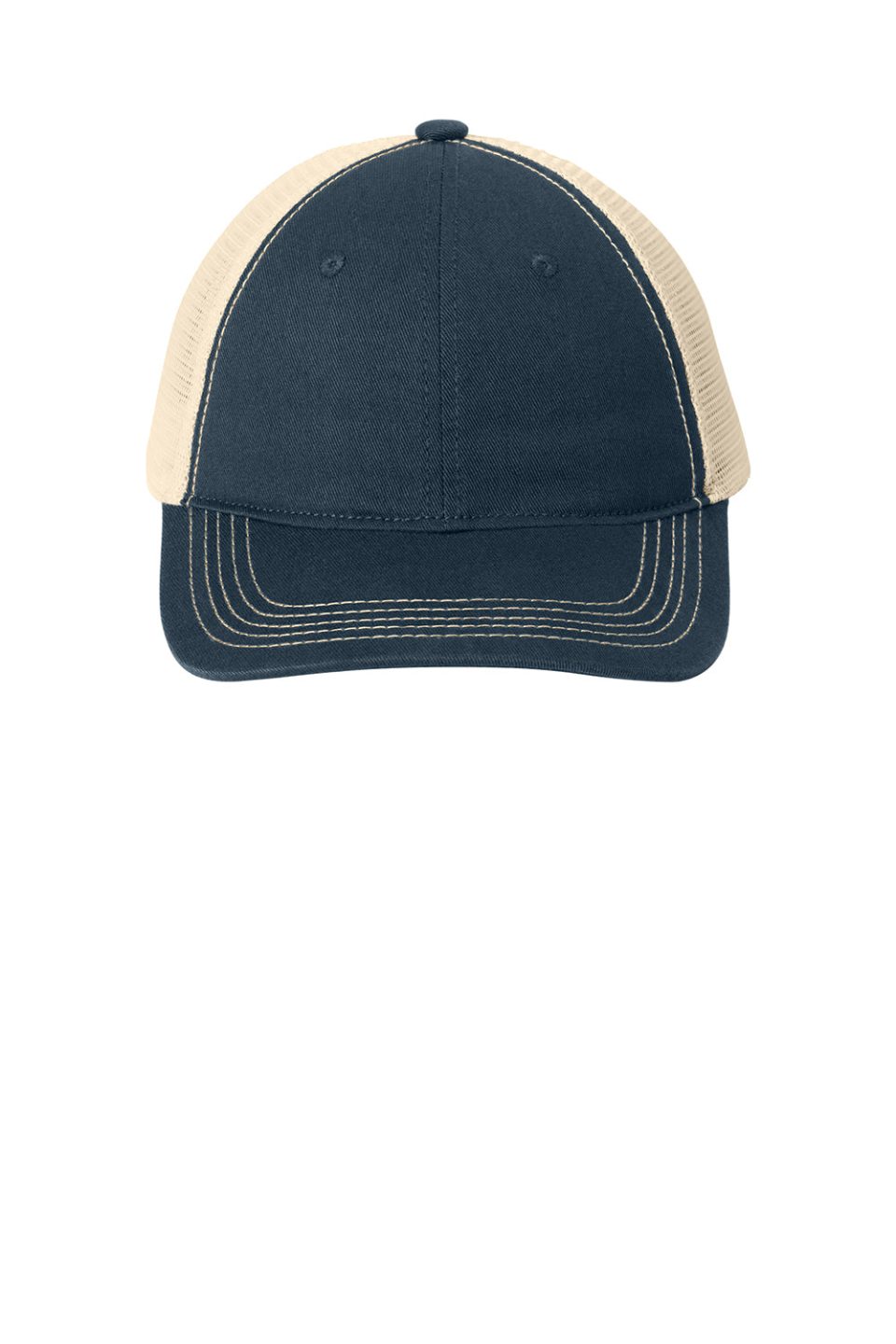 Hats Adjustable Hat - Navy Blue/Stone Brown