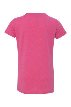 Youth Princess CVC Jersey Short Sleeve Crewneck T-Shirt – Raspberry Pink