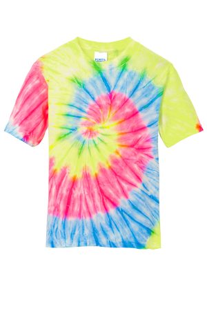 Youth Tie-Dye Short Sleeve Crewneck T-Shirt – Neon Rainbow
