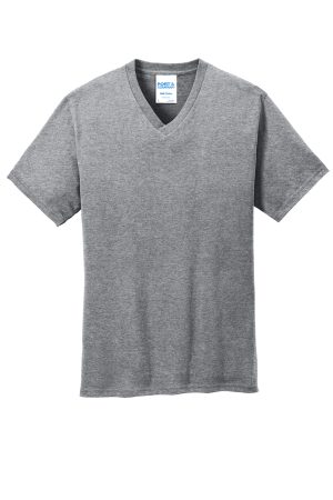 Mens Core Short Sleeve V-Neck T-Shirt – Heather Grey