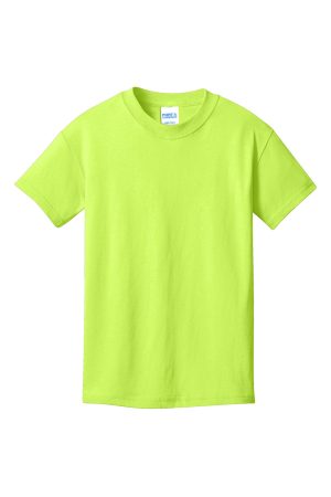 Youth Core Short Sleeve Crewneck T-Shirt – Neon Yellow