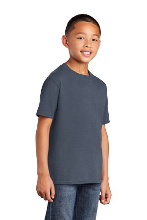 Youth Core Short Sleeve Crewneck T-Shirt – Steel Blue