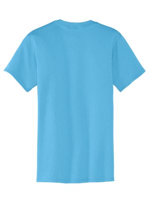 Mens Core Short Sleeve Crewneck T-Shirt Pocket – Aquatic Blue