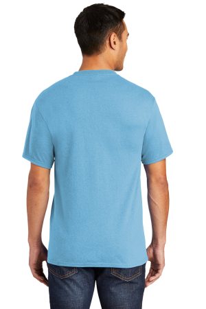 Mens Core Short Sleeve Crewneck T-Shirt Pocket – Aquatic Blue