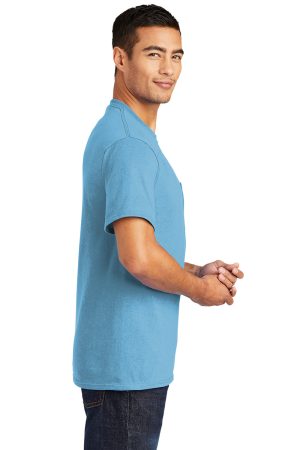 Mens Core Short Sleeve Crewneck T-Shirt Pocket – Aquatic Blue