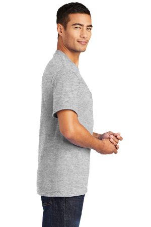 Mens Core Short Sleeve Crewneck T-Shirt Pocket – Ash Grey