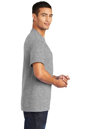 Mens Core Short Sleeve Crewneck T-Shirt Pocket – Heather Grey