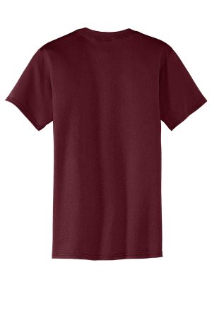 Mens Core Short Sleeve Crewneck T-Shirt Pocket – Athletic Maroon