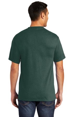 Mens Core Short Sleeve Crewneck T-Shirt Pocket – Dark Green
