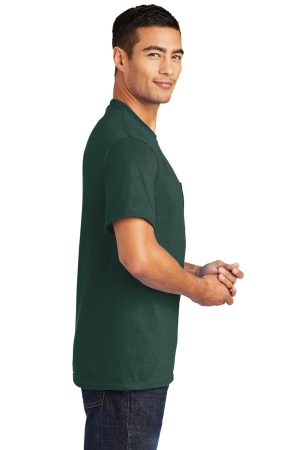 Mens Core Short Sleeve Crewneck T-Shirt Pocket – Dark Green