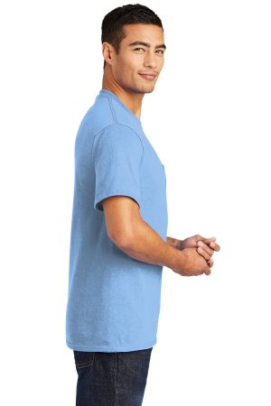 Mens Core Short Sleeve Crewneck T-Shirt Pocket – Light Blue