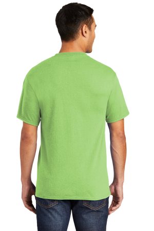 Mens Core Short Sleeve Crewneck T-Shirt Pocket – Lime Green