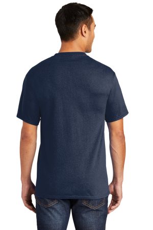 Mens Core Short Sleeve Crewneck T-Shirt Pocket – Navy Blue
