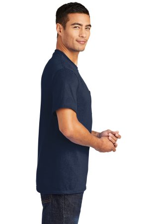 Mens Core Short Sleeve Crewneck T-Shirt Pocket – Navy Blue