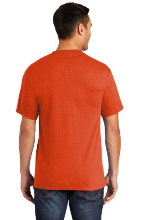 Mens Core Short Sleeve Crewneck T-Shirt Pocket – Orange