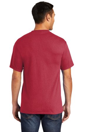 Mens Core Short Sleeve Crewneck T-Shirt Pocket – Red
