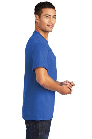 Mens Core Short Sleeve Crewneck T-Shirt Pocket – Royal Blue