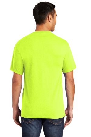 Mens Core Short Sleeve Crewneck T-Shirt Pocket – Safety Green