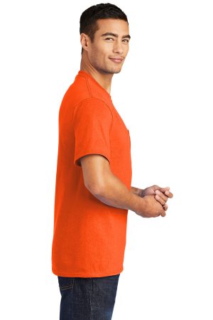 Mens Core Short Sleeve Crewneck T-Shirt Pocket – Safety Orange
