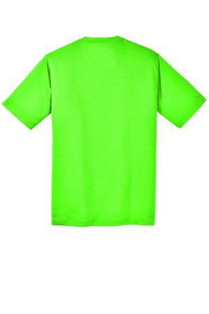 Sport-Tek Mens RacerMesh Moisture Wicking Short Sleeve Crewneck T-Shirt – Neon Green