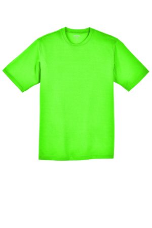 Sport-Tek Mens RacerMesh Moisture Wicking Short Sleeve Crewneck T-Shirt – Neon Green