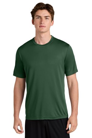 Sport-Tek Mens Competitor Moisture Wicking Short Sleeve Crewneck T-Shirt – Forest Green