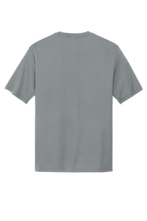 Sport-Tek Mens Competitor Moisture Wicking Short Sleeve Crewneck T-Shirt – Concrete Grey