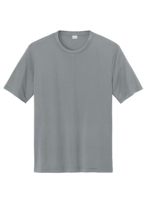 Sport-Tek Mens Competitor Moisture Wicking Short Sleeve Crewneck T-Shirt – Concrete Grey
