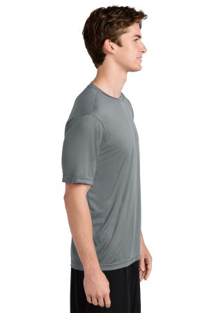 Sport-Tek Mens Competitor Moisture Wicking Short Sleeve Crewneck T-Shirt – Concrete Grey